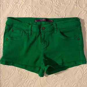 Green Jean Shorts